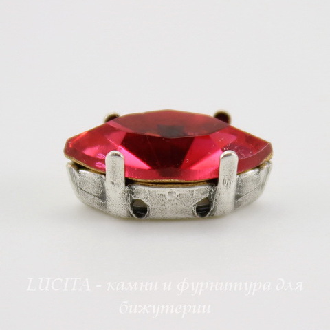 Сеттинг - основа для страза 15х7 мм (оксид серебра) ()