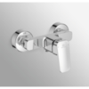 Ideal Standart BD250AA CERAPLAN Настенный смеситель для душа, монтаж на стандартных эксцентриках, металлические накладки, картридж FirmaFlow 38 мм с функцией HWTC (ограничение максимальной температуры горячей воды), без душевого гарнитура, металличес