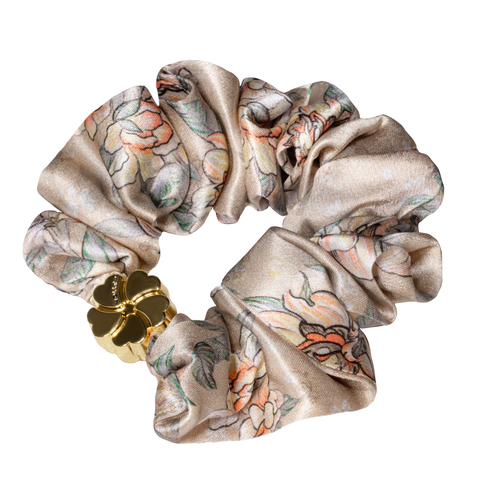 Комплект шелковых резинок для волос Mollen Лазоревый цветок песочно-бежевый