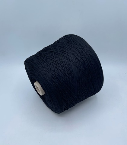 Бобинная пряжа (пр.Италия), art.Cotone, 350м/100 гр. 100%Хлопок, цвет-Черный , арт.34850