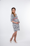 Платье для беременных и кормящих 10036 белый