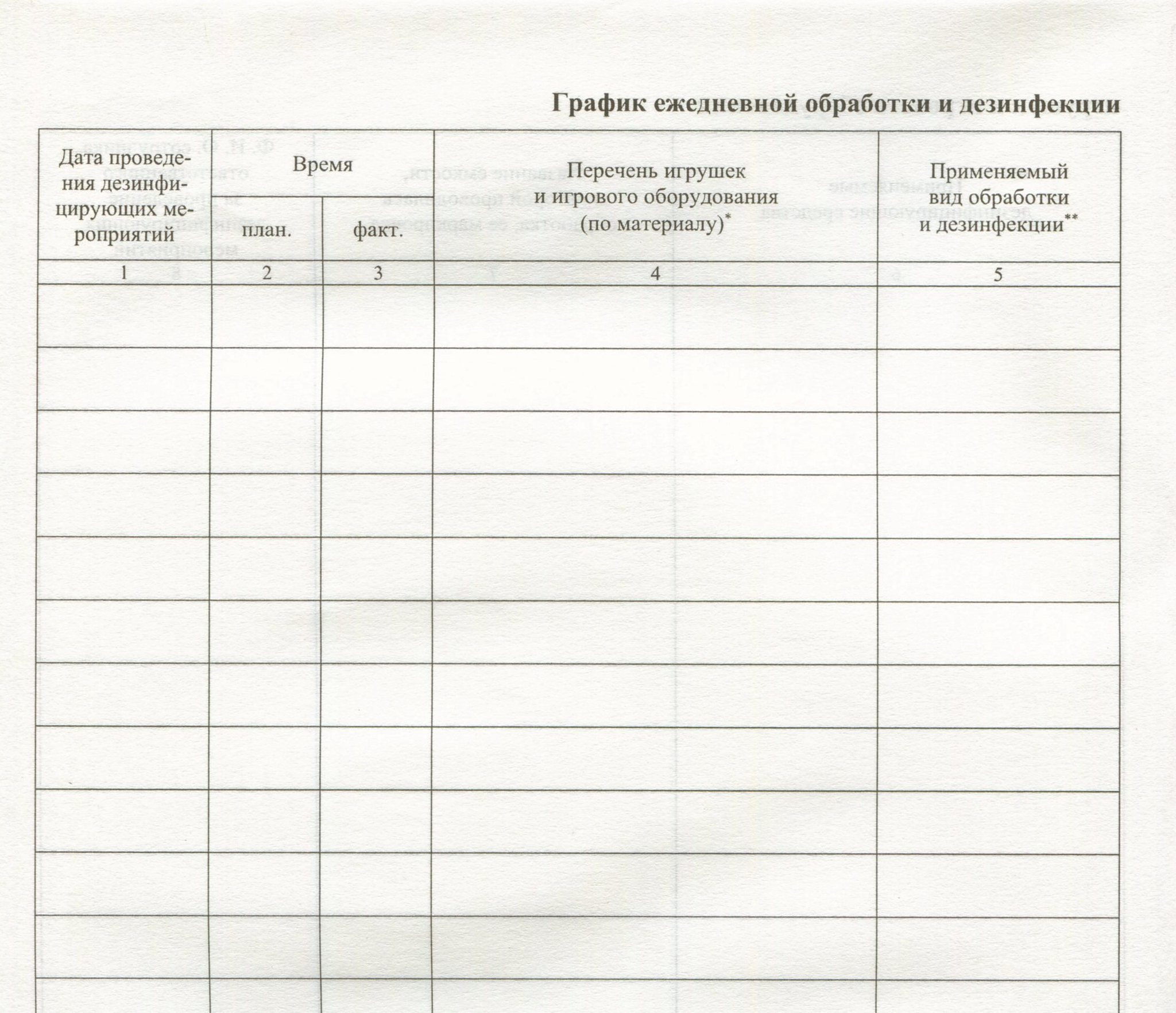 Журнал обработки кулера в школе образец заполнения