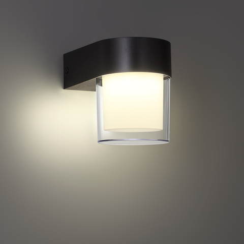 Уличный настенный светодиодный светильник 359297 STREET NT24 000 черный IP65 LED 5W 4000K 175-265V OPAL