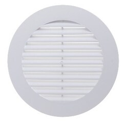 12,5РПКФ Решетка вентиляционная круглая D164 приточно-вытяжная АБС с фланцем D125