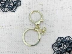 Брелок для ключей, d 2,5 см, L 6 см, св. золото