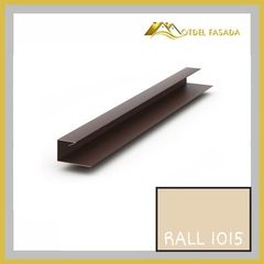 Джей профиль для сайдинга 0,45мм, RALL 1014- Слоновая кость 2м