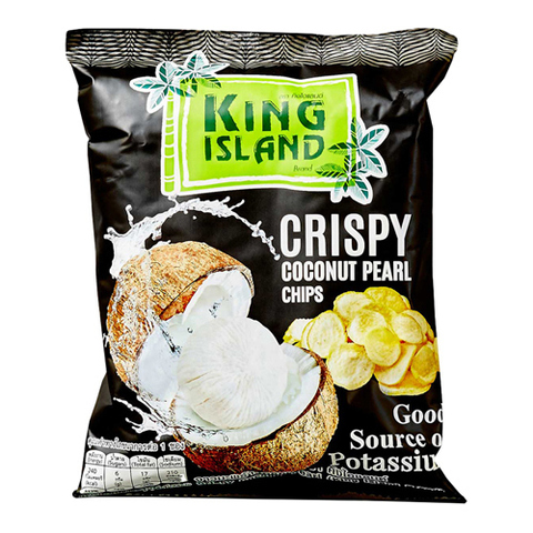 Кокосовые чипсы из сердцевины пророщенного кокоса, 40г (KING ISLAND)