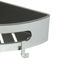 Lemark 9771046 Полка для душа угловая Lemark SHELF LINE из нерж. стали с крючками, хром/вставка-пластик графит