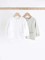 Кардиган для малышей в комплекте Next D69-252, 2 шт., Белый, Серый