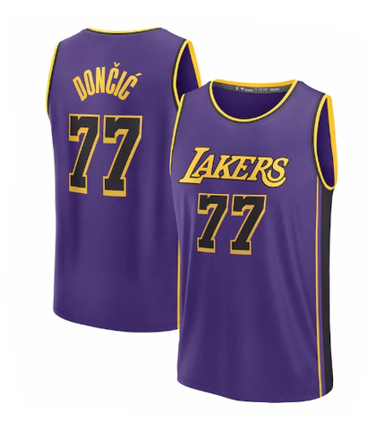 Баскетбольная майка Jordan Swingman NBA 'Lakers Luka Doncic 77' 
