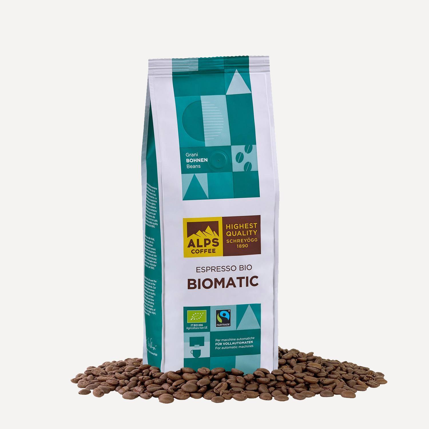 Кофе в зёрнах Alps Coffee Espresso Bio Biomatic Flo, 500г