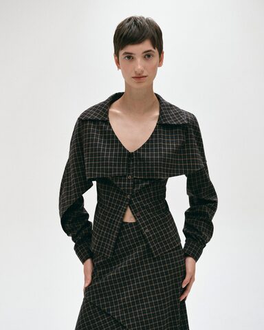 Рубашка в клетку из хлопка