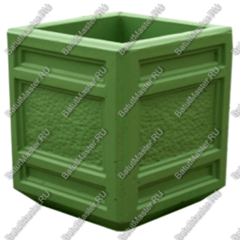 УРНА ЧЕТЫРЕХГРАННАЯ С РЕЛЬЕФОМ, ОКРАШЕННАЯ