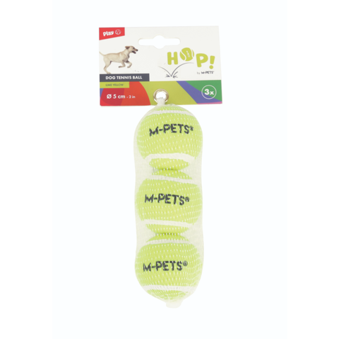 Mpets игрушка для собак HOP теннисный мяч желтый 5 см упаковка из 3 шт