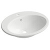 Aqueduto INS0310 AQD INSERTO Раковина врезная овальная с отверстием под смеситель 560*490, белый глянцевый