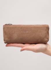 Замшевая косметичка Deboro 17-96 серо-коричневый