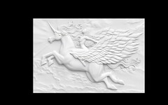 Силиконовый молд № 441 панно Пегас силуэтное