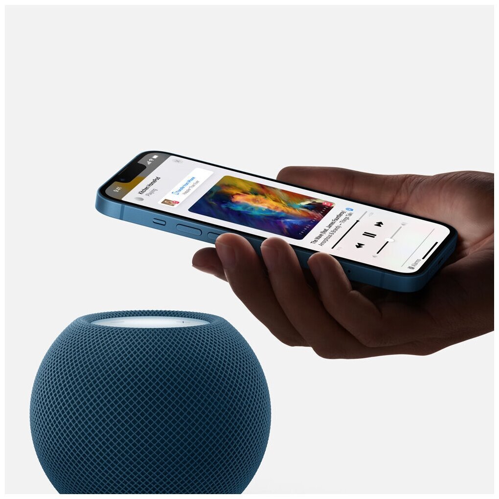 Купить Умная колонка Apple HomePod mini, синяя - на Багратионовской в  Москве.