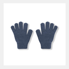 Перчатки вязаные (джинс)