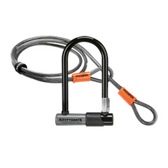 Замок-скоба велосипедный Kryptonite U-locks Kryptolok Mini-7 w/ Flex Cable & Flexframe Bracket