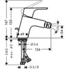 Смеситель для биде однорычажный с донным клапаном Hansgrohe Focus 31920000