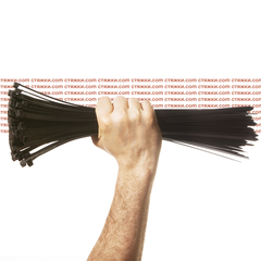 Стяжка - хомут кабельная нейлоновая КСС 8х400 черные — 100 шт/уп