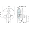 Смеситель встраиваемый на 2 потребителя со встраиваемой частью Ideal Standard Ceraflex A6758AA