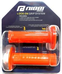 Грипсы (ручки руля) NIBBI Lock-on оранжевый 4 и 2-х тактных (SOFT)