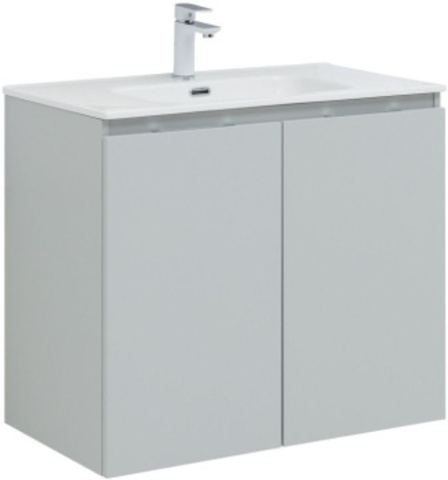Aquanet 277528 Тумба Алвита new 80 подвесная 2 дв. цв.серый (277528)
