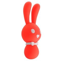 Оранжевый вибростимулятор-зайчик Dorcel - 16 см. - 