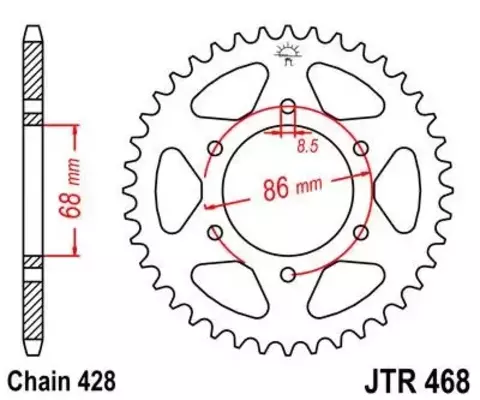 Звезда ведомая JTR468 46