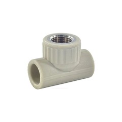 Тройник комбинированный Valfex, DN 20x20, PN 25, G-1/2'', ВР, серый