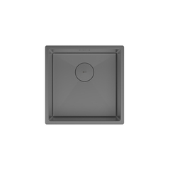 Lemark 9936123 OLANGA 440 Мойка кухонная из нерж.стали цвет:графит в комплекте крепеж, арматура сливная с прямоуг.переливом, сифон фото