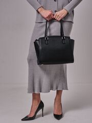 Сумка кожаная черная