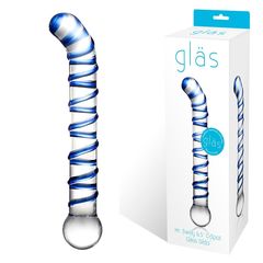 Изогнутый стеклянный фаллос G-Spot Glass Dildo - 17 см. - 