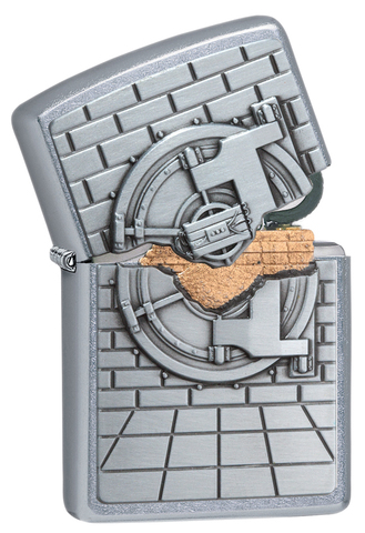 Зажигалка Zippo Safe with Gold Cash Surprise с покрытием Street Chrome (29555)