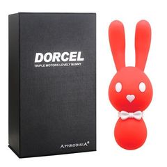 Оранжевый вибростимулятор-зайчик Dorcel - 16 см. - 