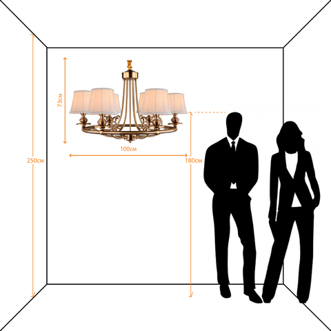 Люстра Arte Lamp Empire A5012LM-6RB