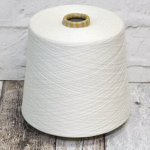 Хлопок с мериносом WOOLY 2/50 белый молочный