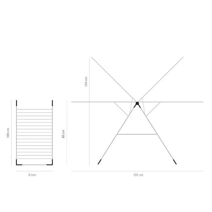 Сушилка для белья напольная (20 м навески), Слоновая кость, арт. 476068 - фото 2