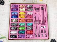 Щипцы механические ручные в наборе с насадками, кнопками пластик/металл и люверсами, ПОД ЗАКАЗ