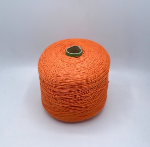 Бобинная пряжа (пр.Италия), art-USA Cotton supersoft , 325м/100гр. 100% Хлопок Pettinato(чесаный хлопок) цвет-Оранжевый, арт.30186