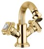 Cezares OLIMP-BS2-01-Sw OLIMP-BS2-01-Sw Смеситель на биде с донным клапаном, ,хром, ручки swarowski