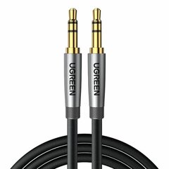 Кабель UGREEN AV150 (50356) 3.5мм Male to Male Alu Case Braid Audio Cable 1,5м серебряный-серый