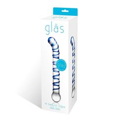 Изогнутый стеклянный фаллос G-Spot Glass Dildo - 17 см. - 