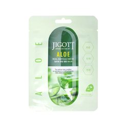 Тканевая маска с экстрактом алоэ вера JIGOTT Aloe Real Ampoule Mask