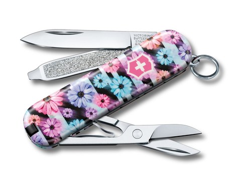 Складной нож-брелок Victorinox Classic Limited Edition 2021 Dynamic Floral (0.6223.L2107) | Wenger-Victorinox.Ru