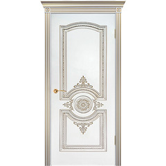 Купить Межкомнатная дверь эмаль Марокко белая с патиной золото глухая