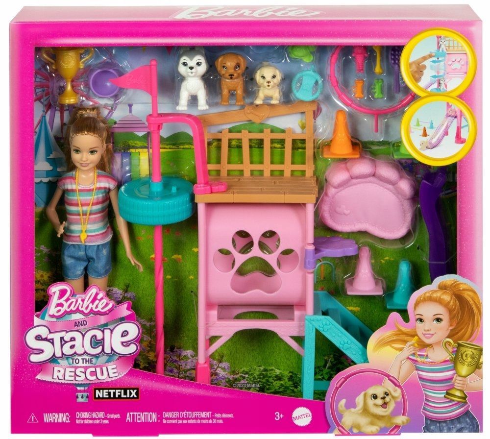 Кукла Mattel Barbie - Игровая площадка для собаки + кукла Стейси и  аксессуары - Барби HRM10 купить в Москве | Доставка по России.