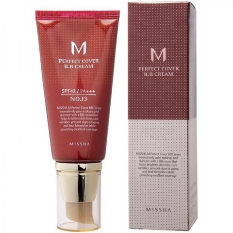 Missha M Perfect Cover BB Cream SPF42/PA+++ тональный крем с прекрасной кроющей способностью тон № 13 молочный беж